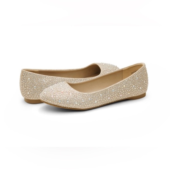 DDFU Shoes - D!D!Fu Shoes Womens Ballet Rhinestone Crystals Flats Mary Jane Size 7.5US NEW